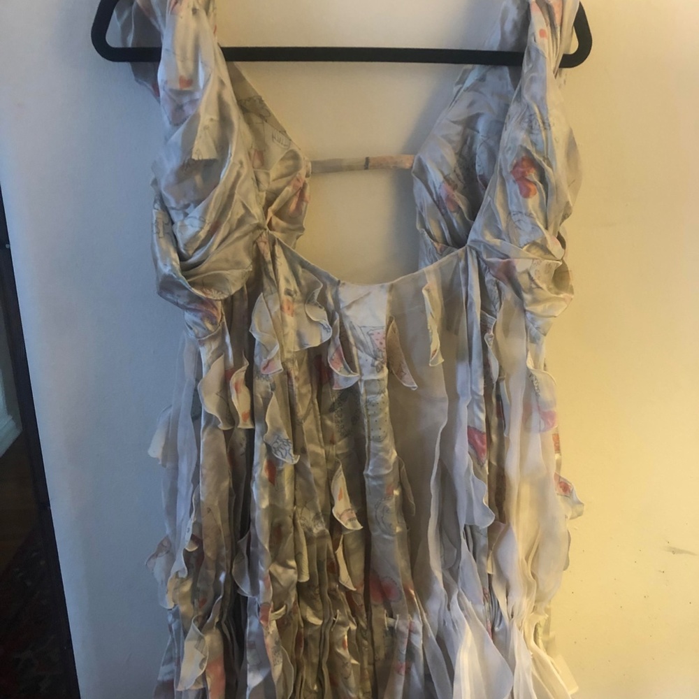 Mini Silk Ruched Dress